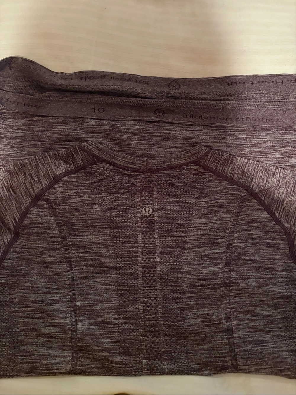 lululemon athletica Heathered Plum Long Sleeve Tee